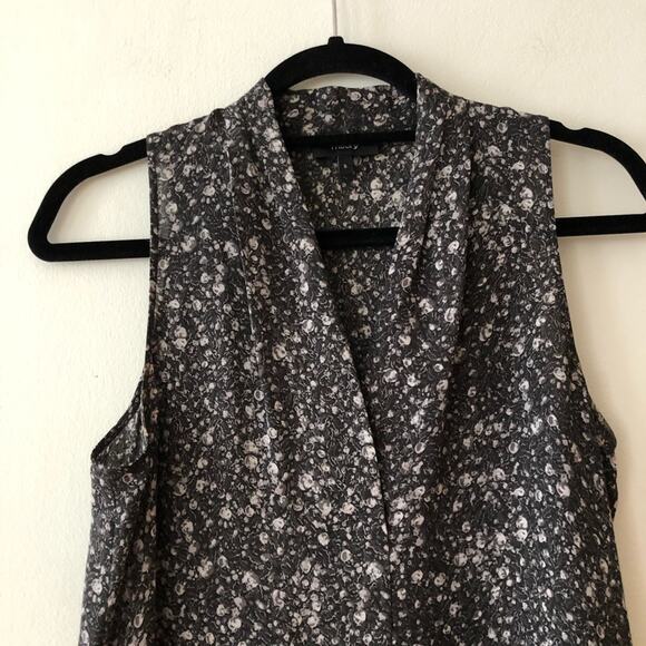 Theory Viola Silk Printed Silk Sleeveless Blouse - Picture 3 of 5